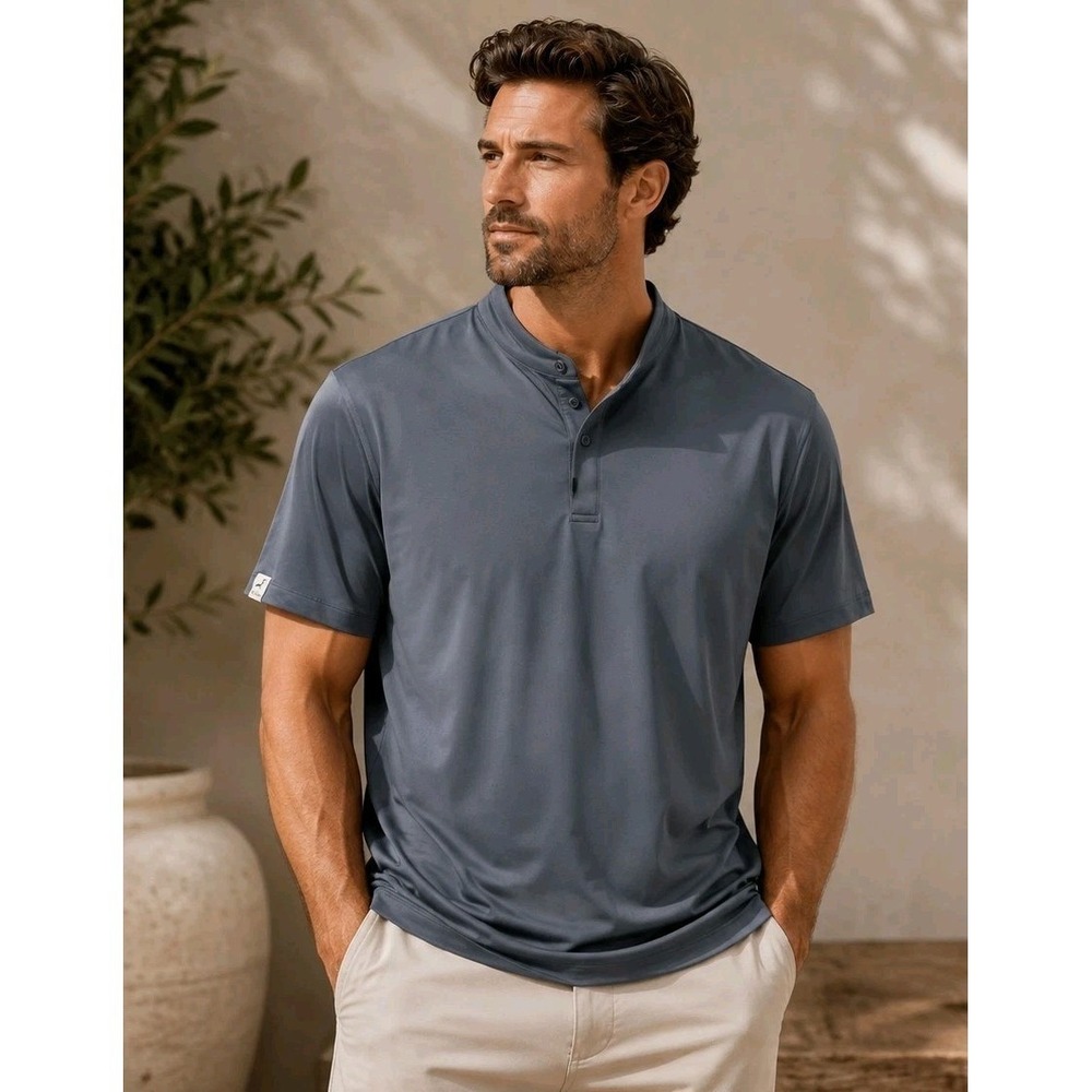 NWOT Mantra Essential Polo Volcano Ash Shirt Minimalist Quiet Luxury XL